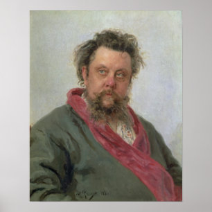 Póster Retrato de Petrovich modesto Moussorgsky 1881