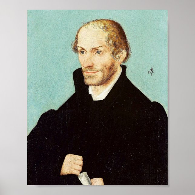 Póster Retrato de Philip Melanchthon, 1537 (Frente)