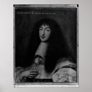 Póster Retrato de Philippe Duc d'Orleans