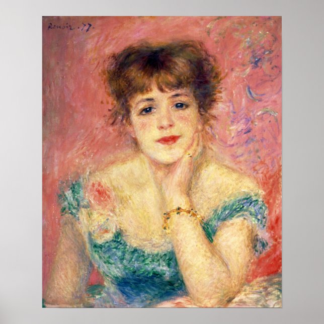 Póster Retrato de Pierre-Auguste Renoir de Jeanne Samary (Frente)
