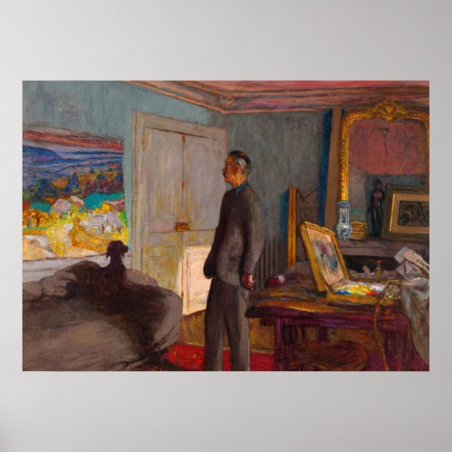 Póster Retrato de Pierre Bonnard, 1930-1935 por Vuillard (Frente)
