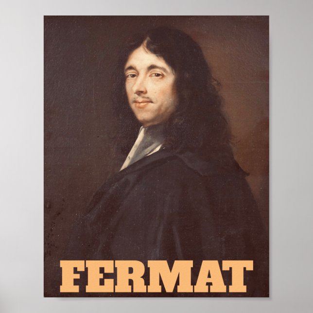 Póster Retrato de Pierre de Fermat (Frente)