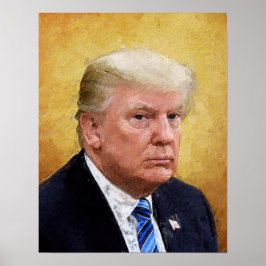 Póster Retrato de pintura al petróleo de Saint Trump