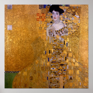 Póster Retrato de pintura de mujer por Gustav Klimt