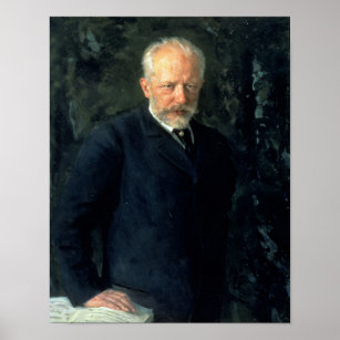 Póster Retrato de Piotr Ilyich Tchaikovsky