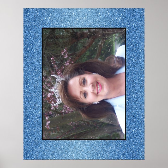 Póster Retrato de Poster de Purpurina Personalizado de Mi (Frente)