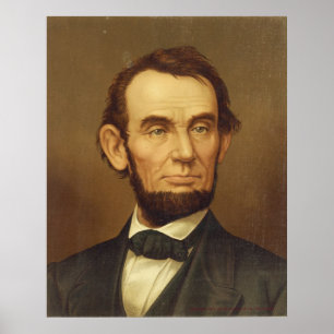Póster Retrato de presidente Abraham Lincoln