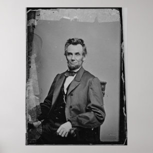 Póster Retrato de presidente Abraham Lincoln de Mathew