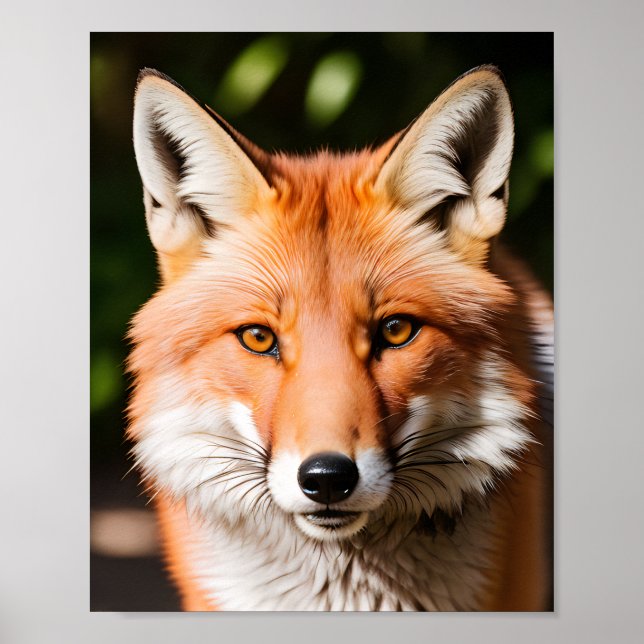 Póster Retrato de primer plano de un zorro (Frente)