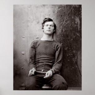 Póster Retrato de prisionero, 1865. Foto antigua