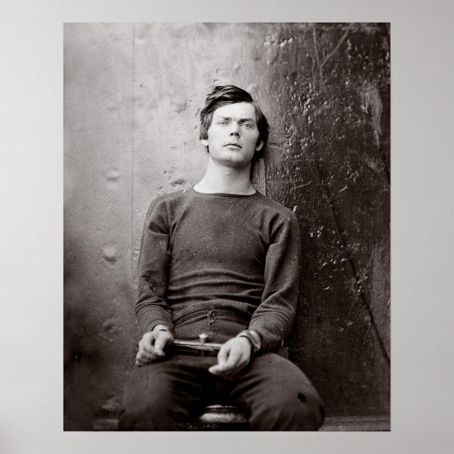 Póster Retrato de prisionero, 1865. Foto antigua (Frente)