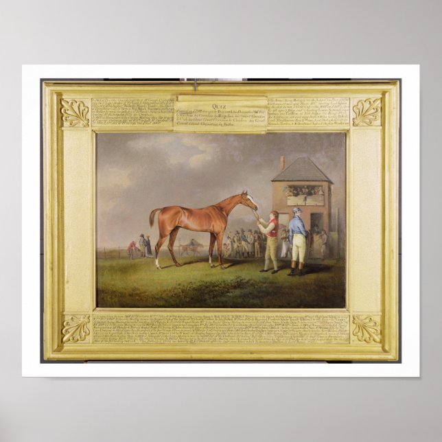 Póster Retrato de 'Prueba', propiedad de Lord Rous, posta (Frente)