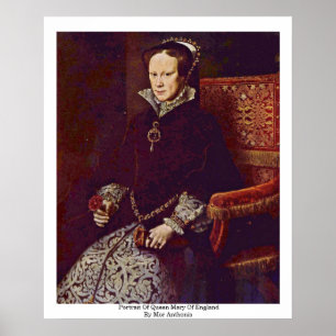 Póster Retrato de Queen Mary de Inglaterra por MOR