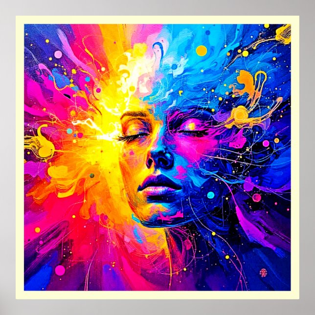 Póster Retrato de radiación emocional (Frente)