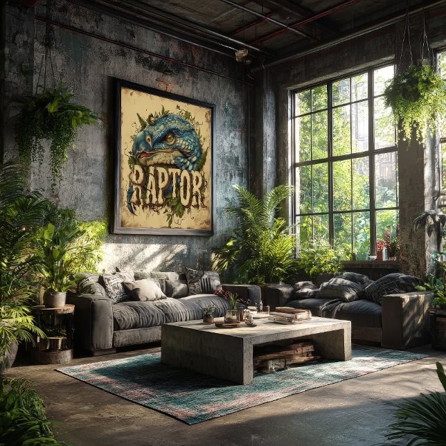 Póster Retrato de Raptor Grunge (Subido por el creador)