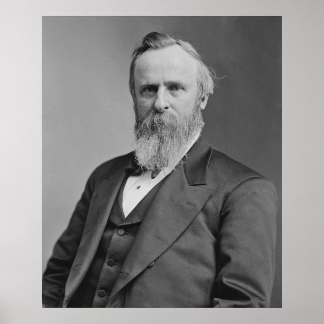 Póster Retrato de Rutherford B. Hayes de Mathew Brady (Frente)