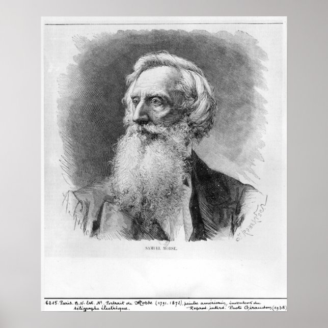 Póster Retrato de Samuel Morse (Frente)