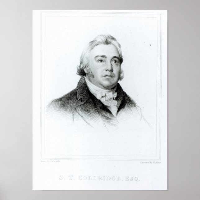 Póster Retrato de Samuel Taylor Coleridge (Frente)