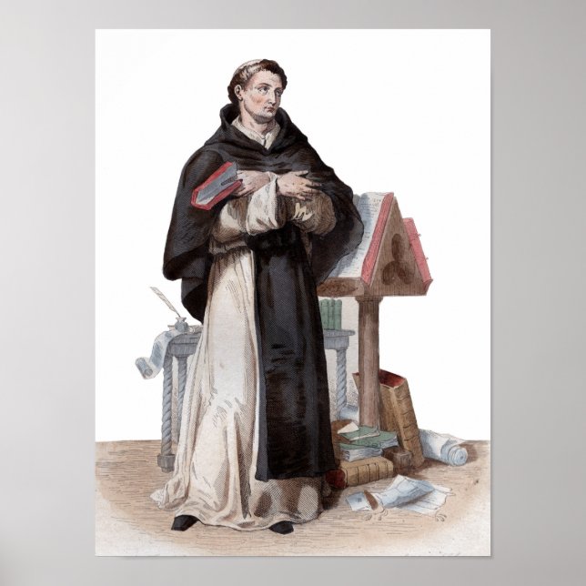 Póster Retrato de San Bernardo de Clairvaux (Frente)