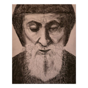 Póster Retrato de San Charbel Makhlouf