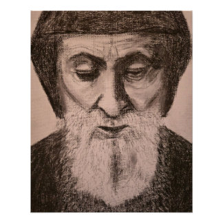 Póster Retrato de San Charbel Makhlouf