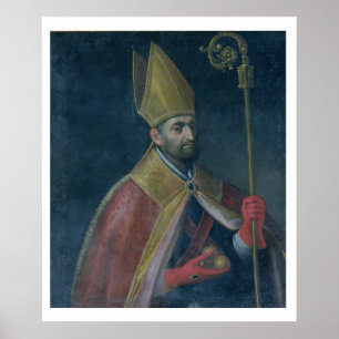 Póster Retrato de San Nicolás, 1700 (aceite en lona)