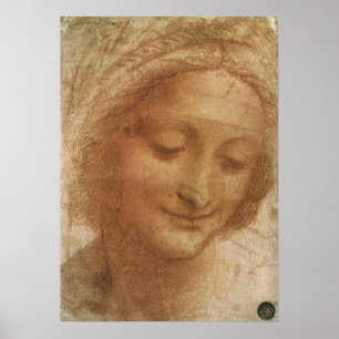 Póster Retrato de Santa Ana de Leonardo da Vinci