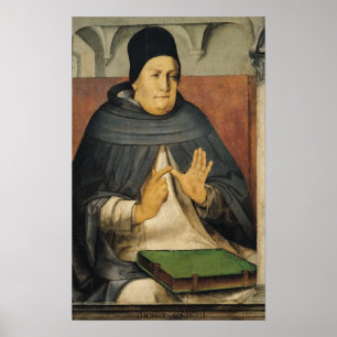 Póster Retrato de Santo Tomás de Aquino c.1475