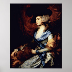 Póster Retrato de Sarah Siddons de Thomas Gainsborough