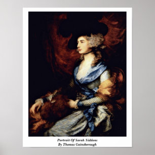 Póster Retrato de Sarah Siddons de Thomas Gainsborough