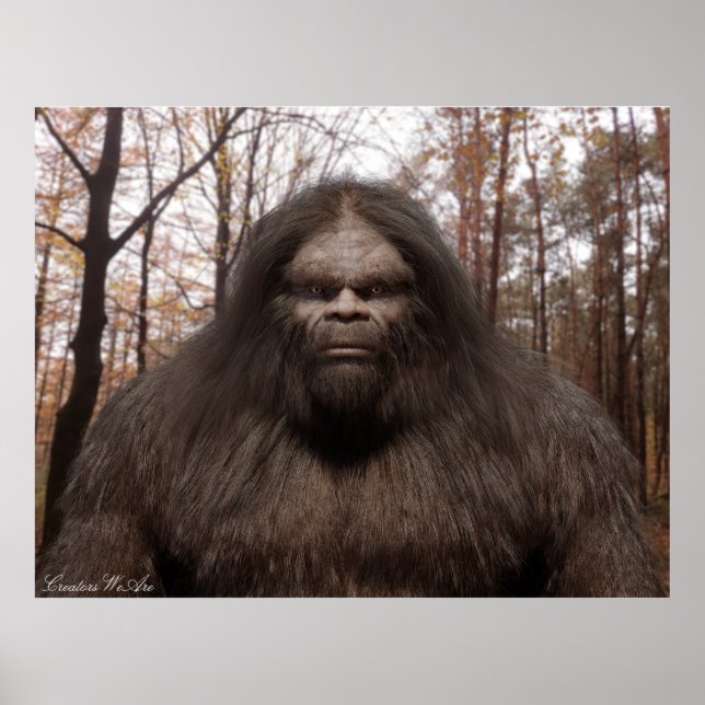 PÓSTER RETRATO DE SASQUATCH DE BIGFOOT (Frente)