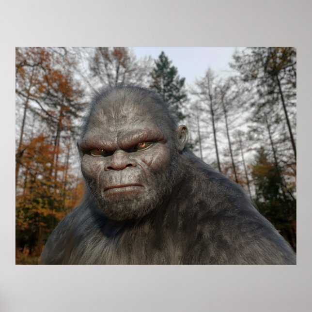 PÓSTER RETRATO DE SASQUATCH DE BIGFOOT