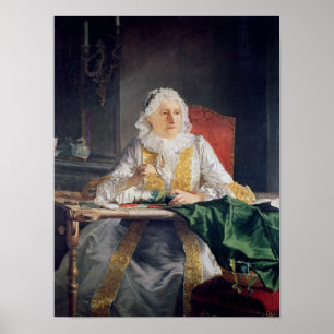 Póster Retrato de señora Antoine Crozat, 1741