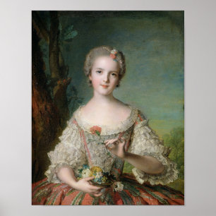 Póster Retrato de señora Louise de Francia