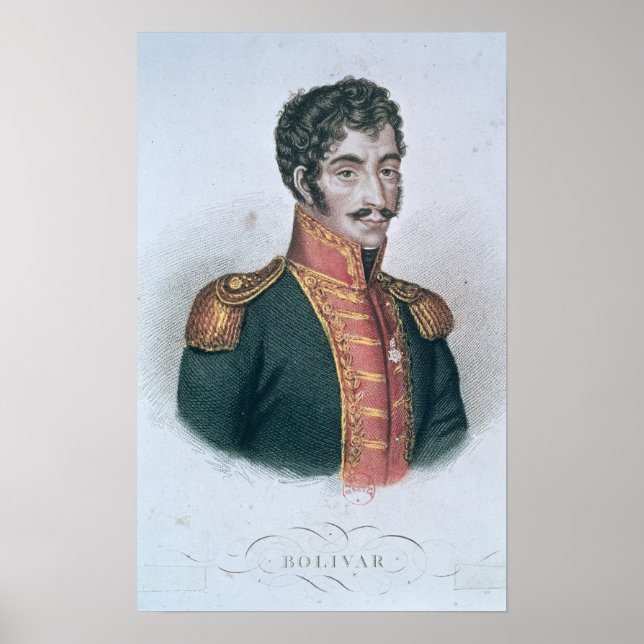 Póster Retrato de Simon Bolivar (Frente)