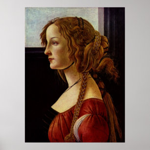Póster Retrato de Simonetta Vespucci por Botticelli