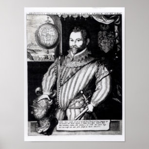 Póster Retrato de Sir Francis Drake