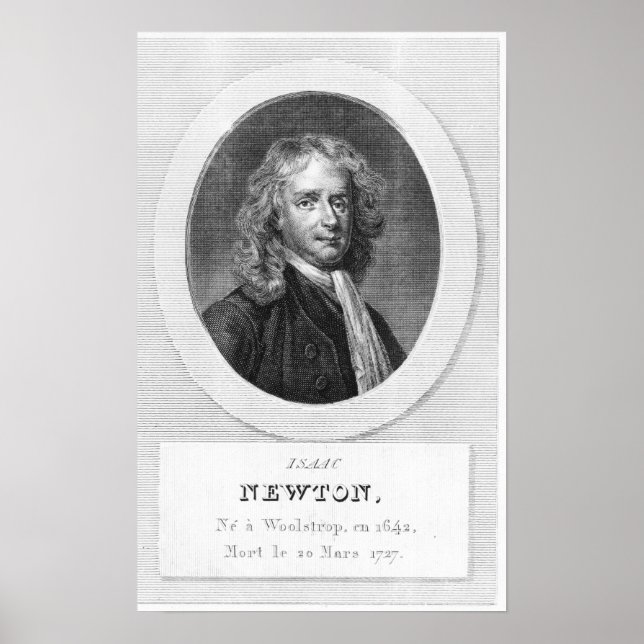 Póster Retrato de Sir Isaac Newton (Frente)