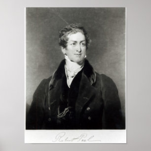 Póster Retrato de sir Robert Peel