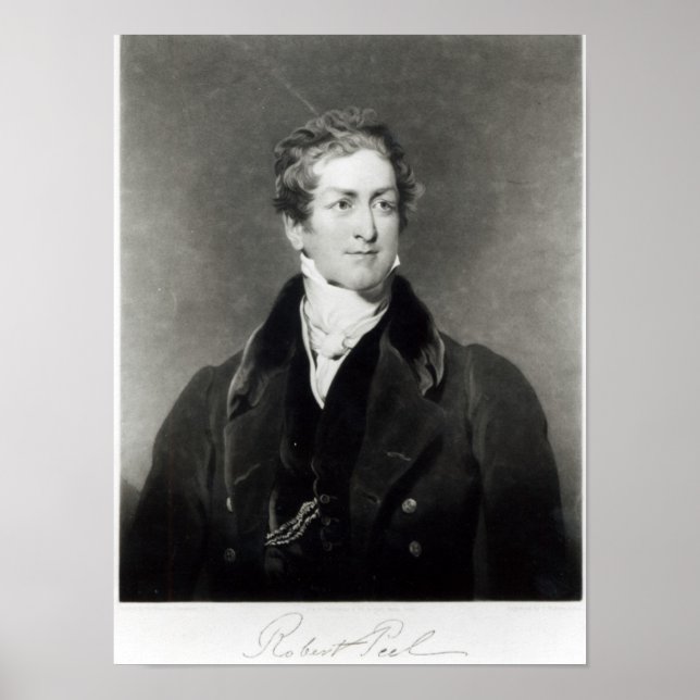 Póster Retrato de Sir Robert Peel (Frente)