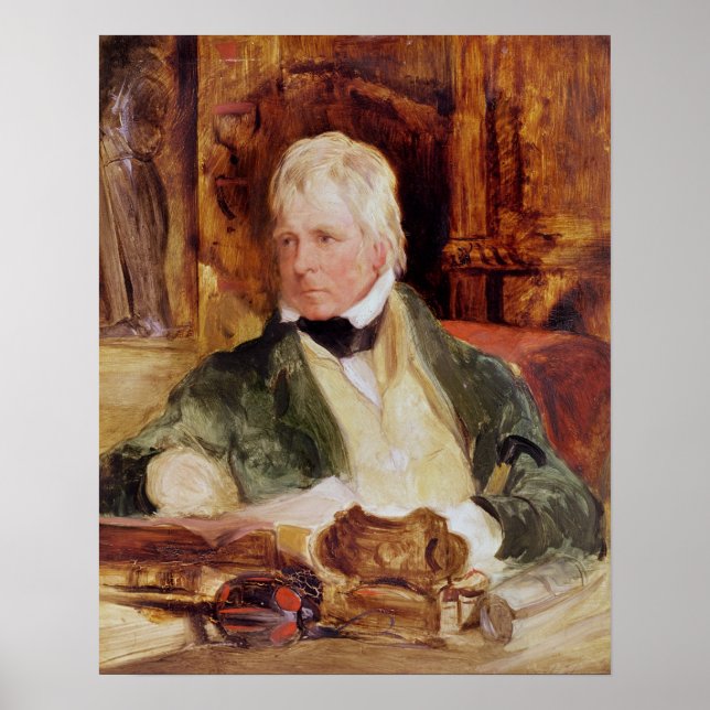 Póster Retrato de Sir Walter Scott (Frente)