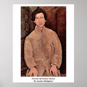 Póster Retrato De Soutine Chaiim Por Amedeo Modigliani