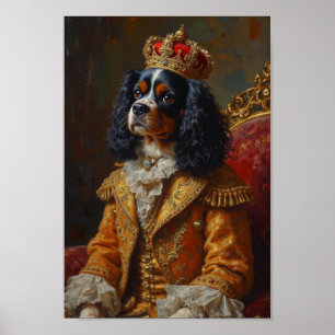 Póster Retrato de Spaniel Real Cavalier King Charles
