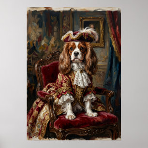 Póster Retrato de Spaniel Real Cavalier King Charles