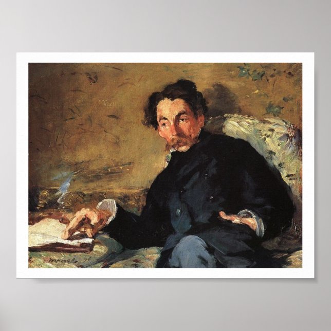 Póster Retrato de Stéphane Mallarmé, 1876 (Frente)