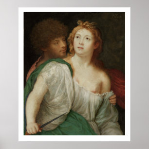 Póster Retrato de Tarquín y Lucretia