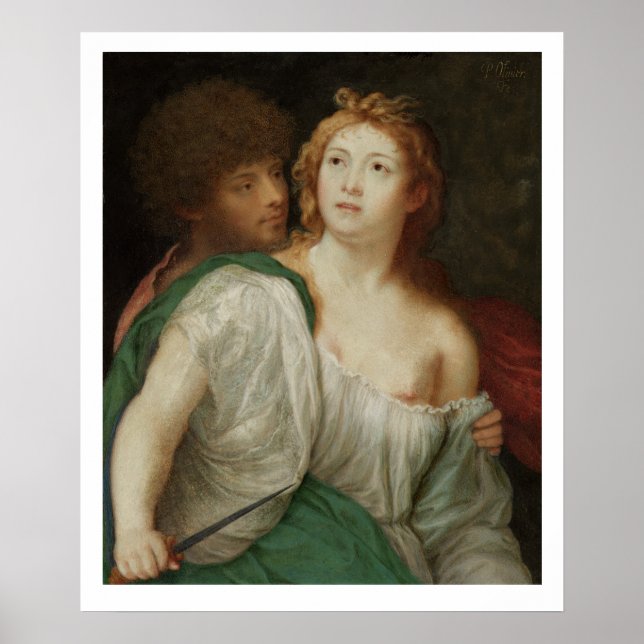Póster Retrato de Tarquín y Lucretia (Frente)