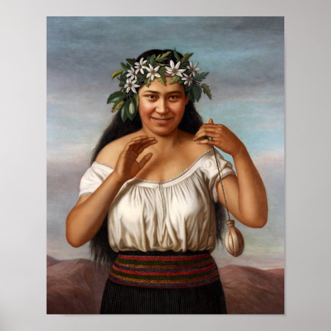 Póster 'Retrato de Terewai Horomona' - G. Lindauer (Frente)