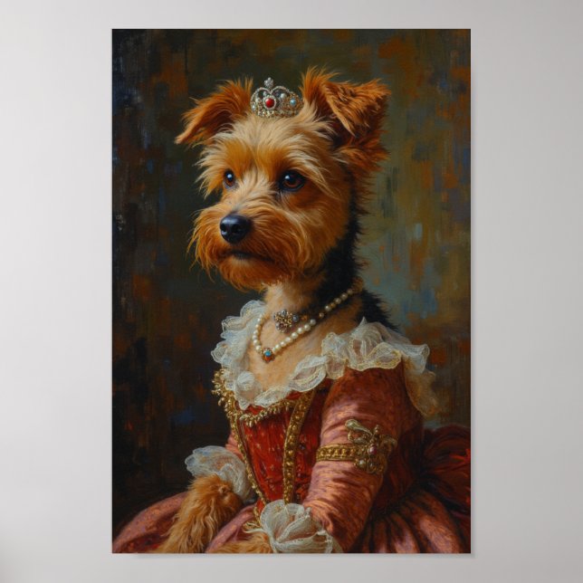 Póster Retrato de Terrier Australiano Real (Frente)