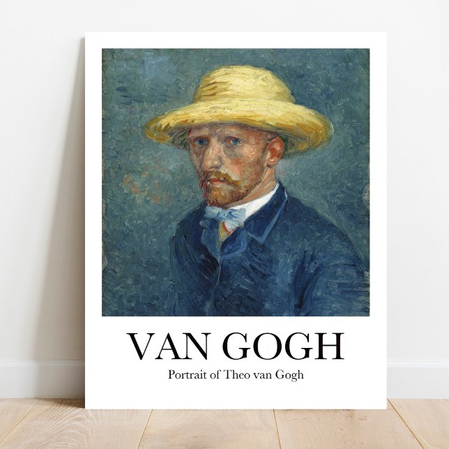 Póster Retrato de Theo van Gogh por Vincent Van Gogh (Brothers in Art: Van Gogh's Portrait of Theo. High-quality poster)
